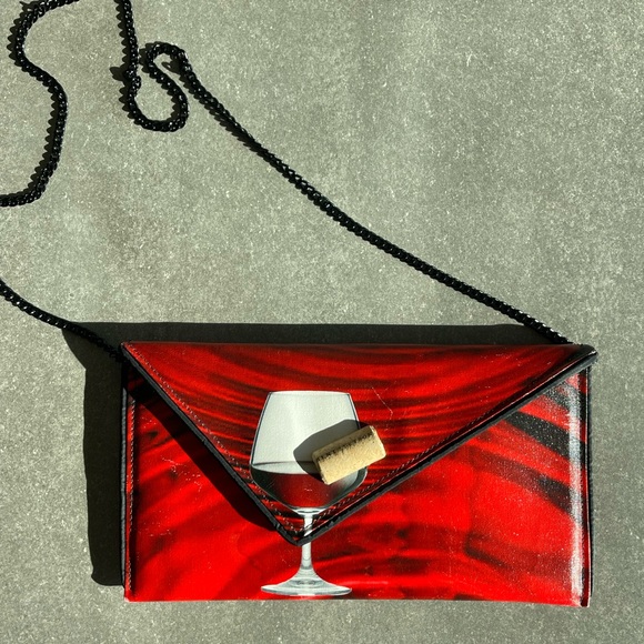 Kent Stetson Signature Collection “Red Wine” Clutch. Good to great condition. - Picture 5 of 9